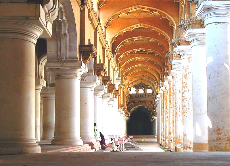 Intricate Dravidian temple architecture details